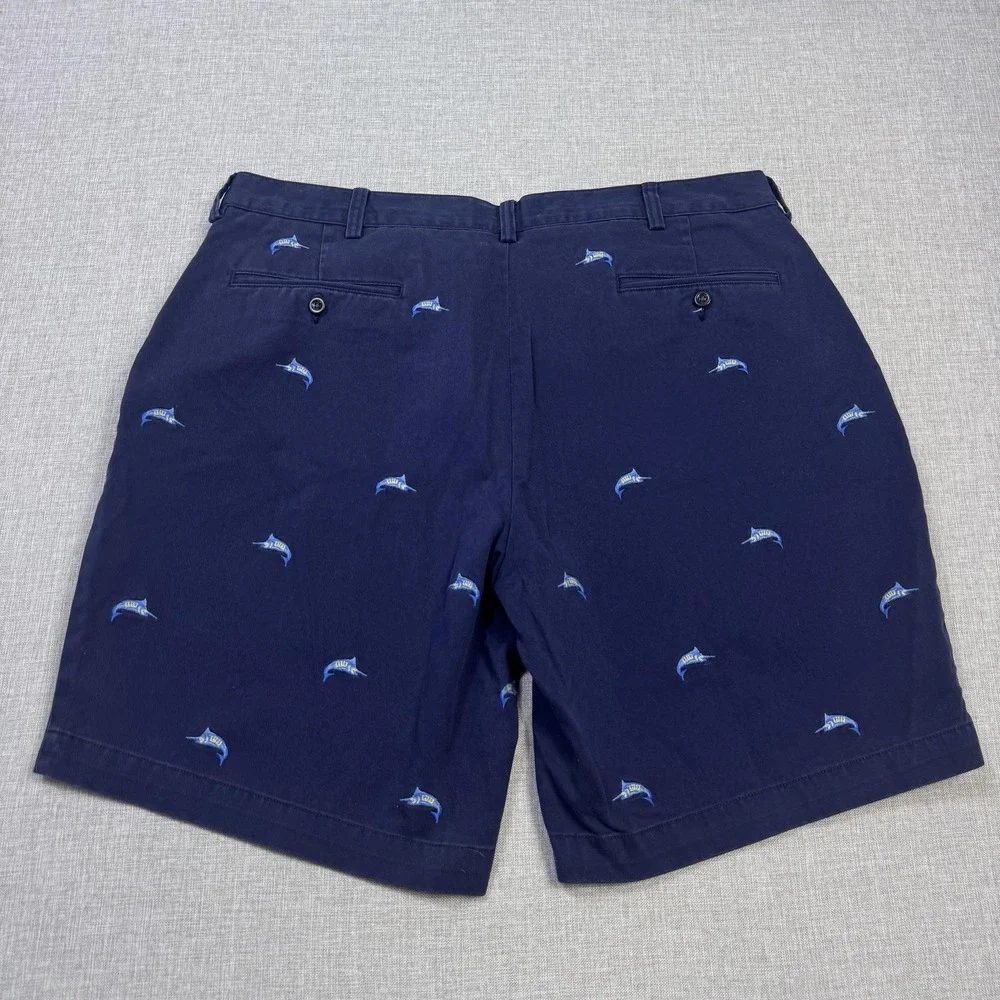 Polo Ralph Lauren Embroidered Sailfish Chino Shorts Men 38 Blue Cotton 9